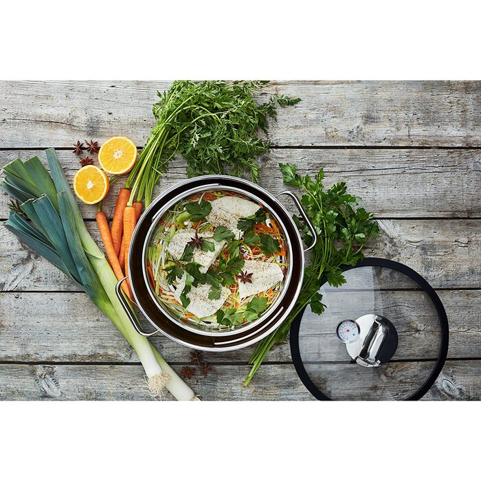 Жаровня кругла з кришкою і паровою корзиною 28 см Vitalis WMF