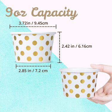 Набір паперові стаканчики для морозива 50 шт. 266 мл MATICAN