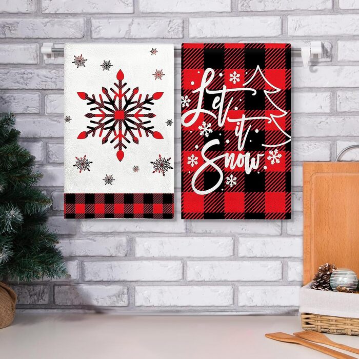 Набір з 2 різдвяних кухонних рушників 45 x 65 см, набір U Ohok