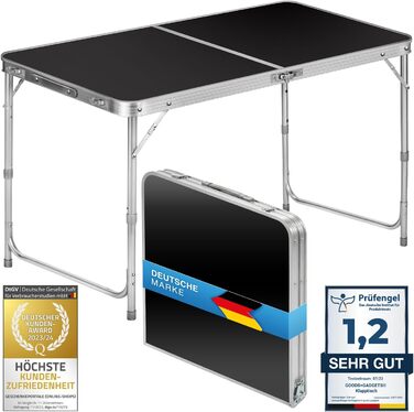 Стіл для кемпінгу 120 х 60 см чорний GOODS+GADGETS