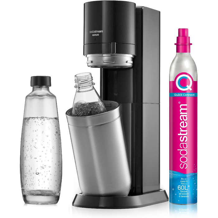 Набір для газування води, 4 предмети, чорний E-Duo SodaStream
