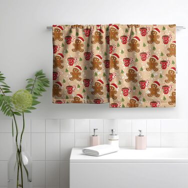 Набір з 2 кухонних рушників, Різдвяний пряник, 36,5 х 72 см Kwlegh