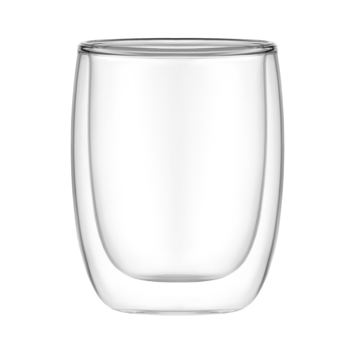 ARDESTO Набор чашек с двойными стенками, 350мл, 2шт, боросиликатное стекло, прозрачное