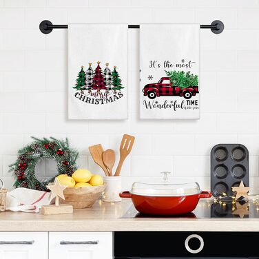 Набір з 4 різдвяних кухонних рушників 45 x 65 см, набір O Ohok