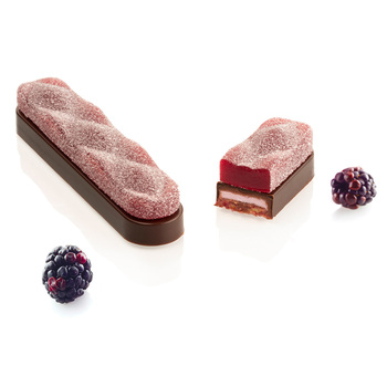 CH028 - KIT BAR SISMA Набір форм для шоколаду 120x25 h10 мм  (29 мл x 8), силік. форма 117x22 h12.5