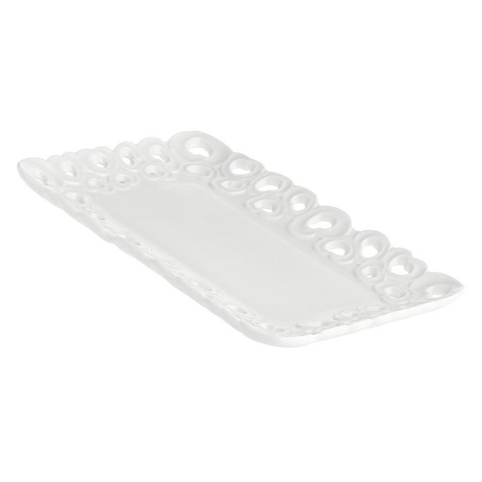 Піднос прямокутний La Porcellana Bianca VALENTINO, порцеляна, 20 х 13 см