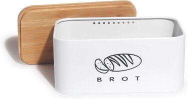 Хлібниця з кришкою 30 х 18 х 14 см білий Theo&Cleo