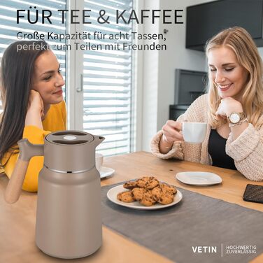 Термос-кавник 1,5 л нержавіюча сталь, хакі VETIN