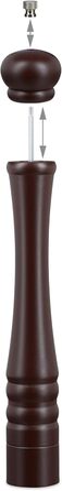 Дерев'яний млин для перцю та солі 40 см коричневий Relaxdays
