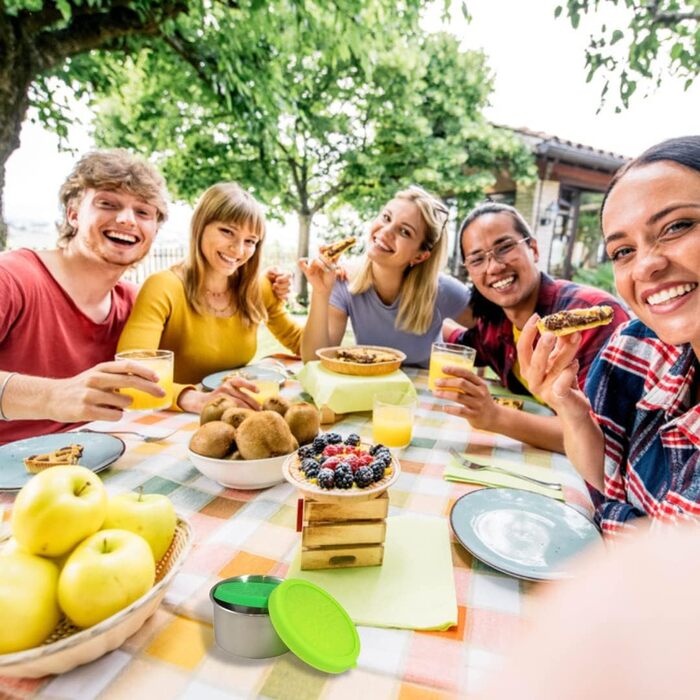 Набір з 3 металевих контейнерів для зберігання продуктів 50, 100, 200 мл Viwanda