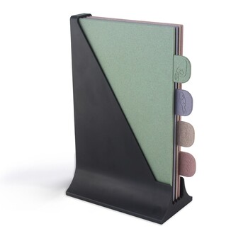 Набір з 4-х обробних дошок Fissman 21x27,5 см на підставці пластик (8051)