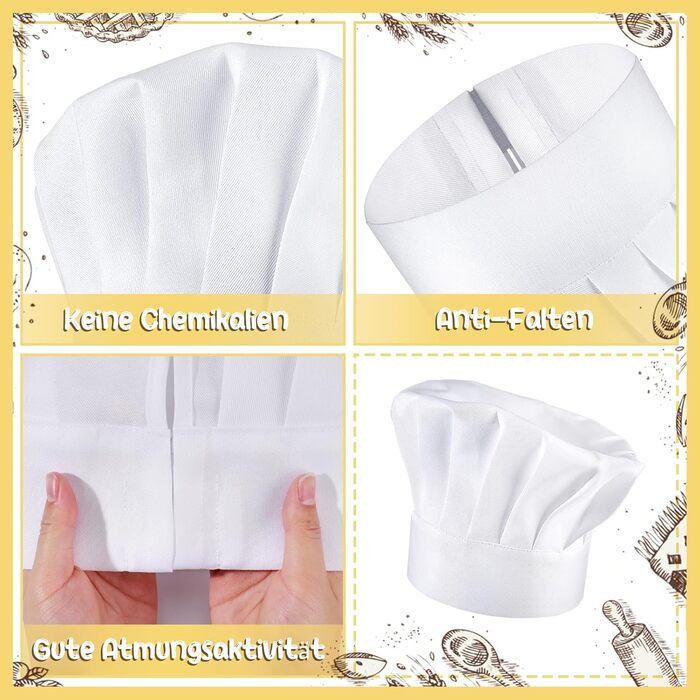 Шеф-кухар капелюх 6 шт білий taonganui