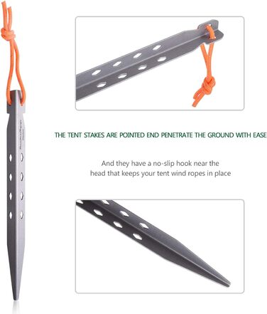 Цвяхи для кемпінгового намету 8 шт. Ti4007P iBasingo