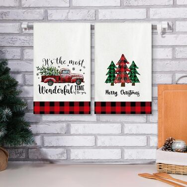 Набір з 2 різдвяних кухонних рушників 45 x 65 см, набір R Ohok