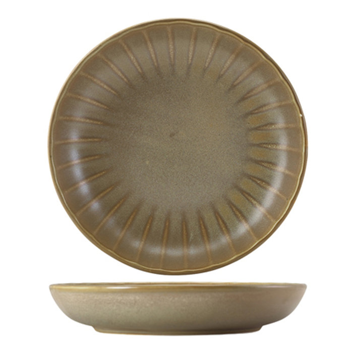 Миска Coupe с зубчатым краем 25,4 см, Terra Porcelain Matt Grey Scalloped