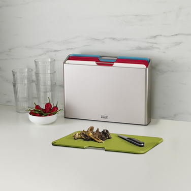 Набір обробних дощок, 7,5 х 26 х 36 см, сріблястий Folio Large Joseph Joseph