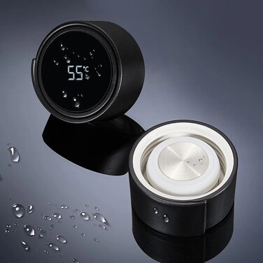 Термос Fissman 390 мл колір чорний нержавіюча сталь (9866)