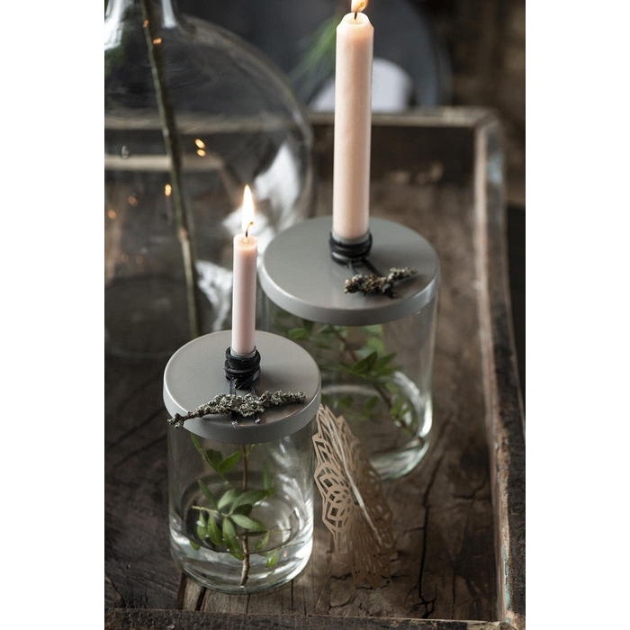 Набір з 10 тонких конічних свічок 1,3 х 10 см, блідо-рожевий IB Laursen