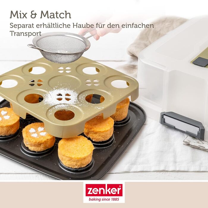 Форма для випікання з відповідною кришкою для прямого транспортування форма для випічки та транспортування (9 форм для тарталеток), 24 шт., 8