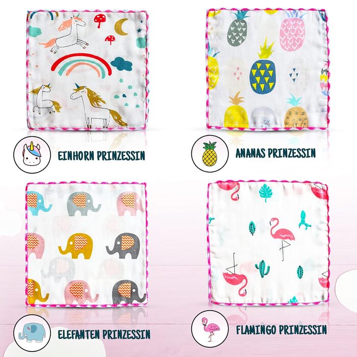 Рушники для дітей з бавовни 18 шт. рожевий Omilion