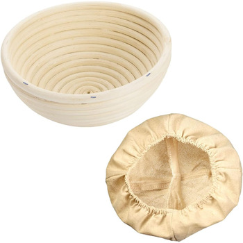 Кошик для вистоювання Westmark, для тіста для хліба 1500-2000 г, овальний, довжина приблизно 40 см, ротангова тростина, світло-бежева, 32022270 (набір з 2 шт. , Ø 20,5 см)