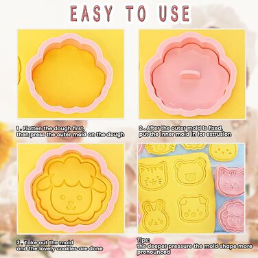 Набір формочок для печива WishesMar Різдвяний пряниковий будиночок, 18 шт. , формочки для печива у формі 3D мультфільмів для зими, свят - форми для печива з нержавіючої сталі для випічки, самостійного виготовлення, святкового декору (формочки для печива G