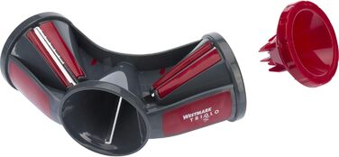 Ручний спіральний різак для овочів Westmark з 2 ріжучими конусами та фіксатором, нержавіюча сталь/пластик, антрацит/червоний, 11622260 (Triolo)