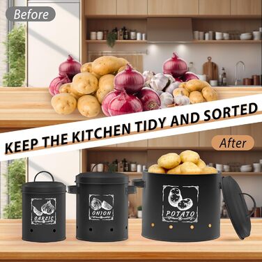 Ящик для зберігання з системою вентиляції 3 шт чорний Gigmeta