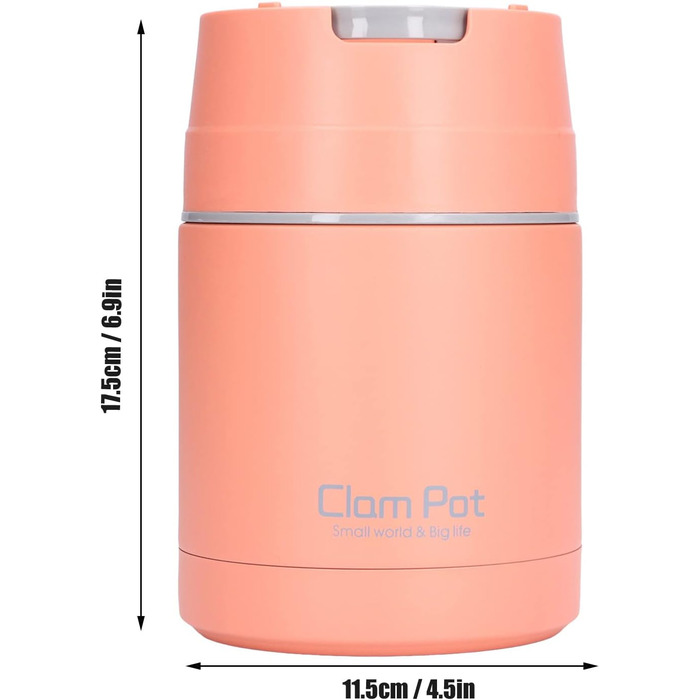 Термоконтейнер для їжі 800 мл рожевий Pilipane