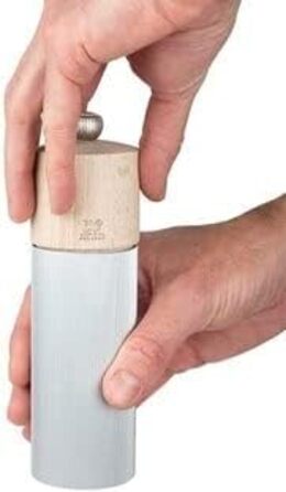 Соляна лінія 12 см кам'яна сіль - Класичне регулювання помелу - Алюміній та перероблена деревина з ущільненням PEFC - натуральна (One Size, Natural - 18 cm)