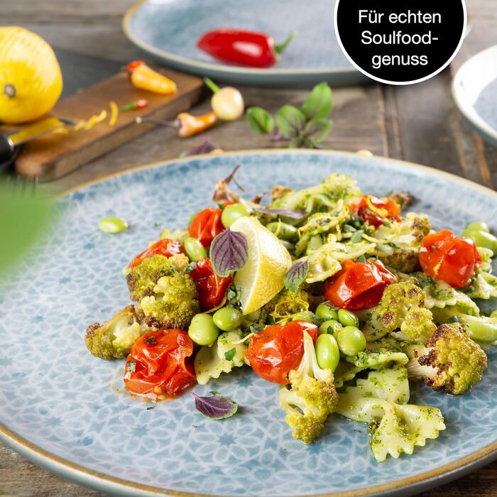 Набор посуды из 18 предметов 6 персон набор тарелок ярко-синего цвета из высококачественного фарфора 6 обеденных тарелок, десертных тарелок и мисок Набор посуды из 18 предметов