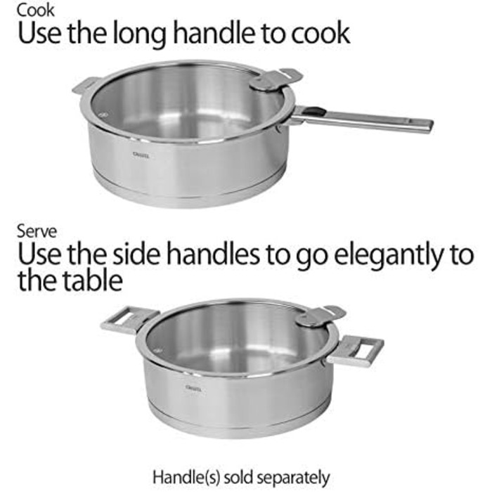 Сотейник 4,5л, сріблястий Strate Cristel