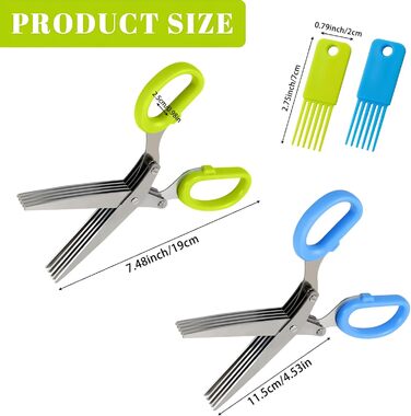 Кухонні ножиці  з 5 лезами 2 шт OT-NVWOZR