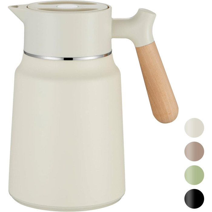 Термос-кавник 1,5 л нержавіюча сталь, білий VETIN