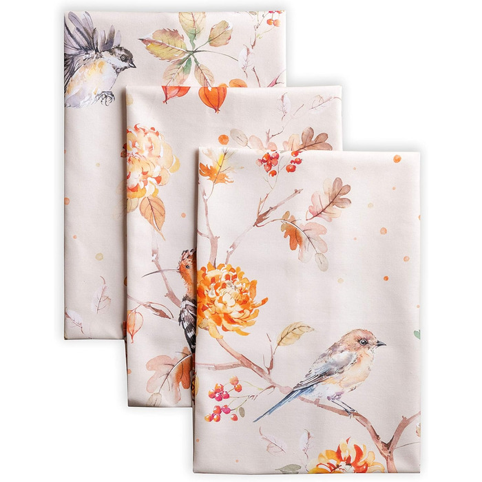 Набір із 3 багатоцільових кухонних рушників Барних рушників День подяки/Різдво (50 см x 70 см) (25 - Килим - Прерія, 50 x 70 см (Набір із 3 шт.)), 39 Hermine Noel