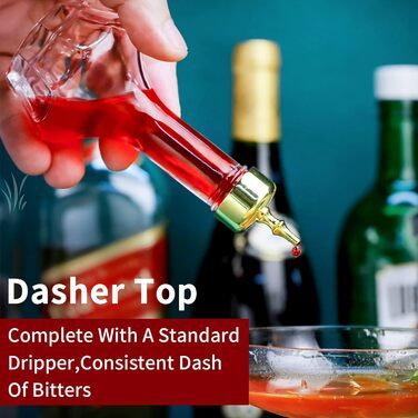 Набір з 3 скляних пляшок з кришкою панелі приладів, 48 мл SuproBarware