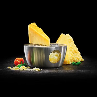 Терка для пармезану з кришкою та піддоном з нержавіючої сталі, 13 х 6 см, срібляста Lurch