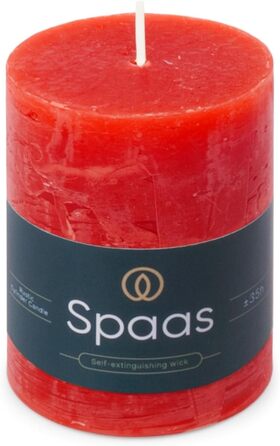 Свічка Spaas Rustic Pillar 70/95 мм 35 шт. - світло-рожева (червона)