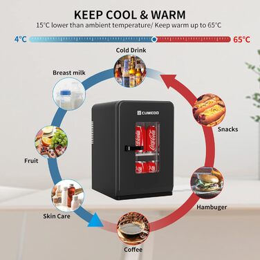 Мини-холодильник 15 л черный Cumeod