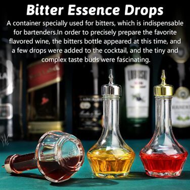 Набір з 3 скляних пляшок з кришкою панелі приладів, 48 мл SuproBarware