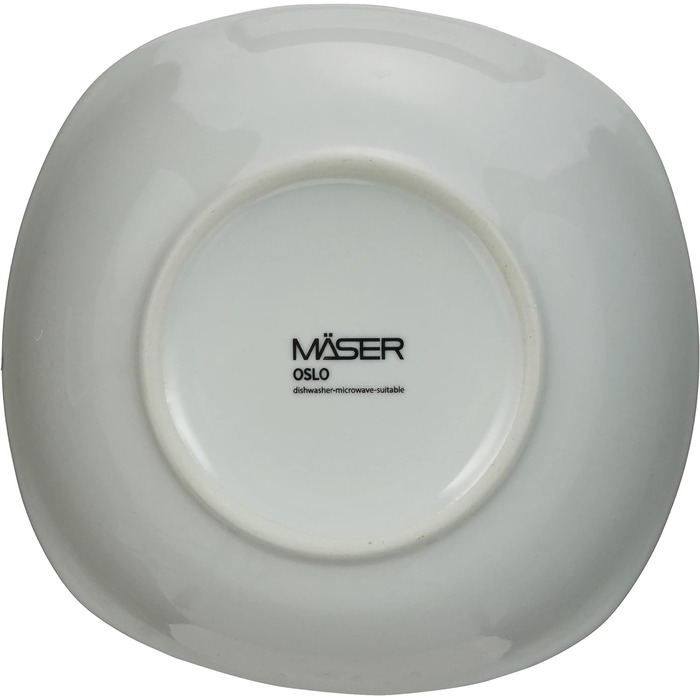 Набор тарелок из фарфора на 6 персон из 12 предметов, классический сервиз, неподвластный времени, элегантный, черно-белый (набор мисок из 2 шт.), 920673 series Oslo