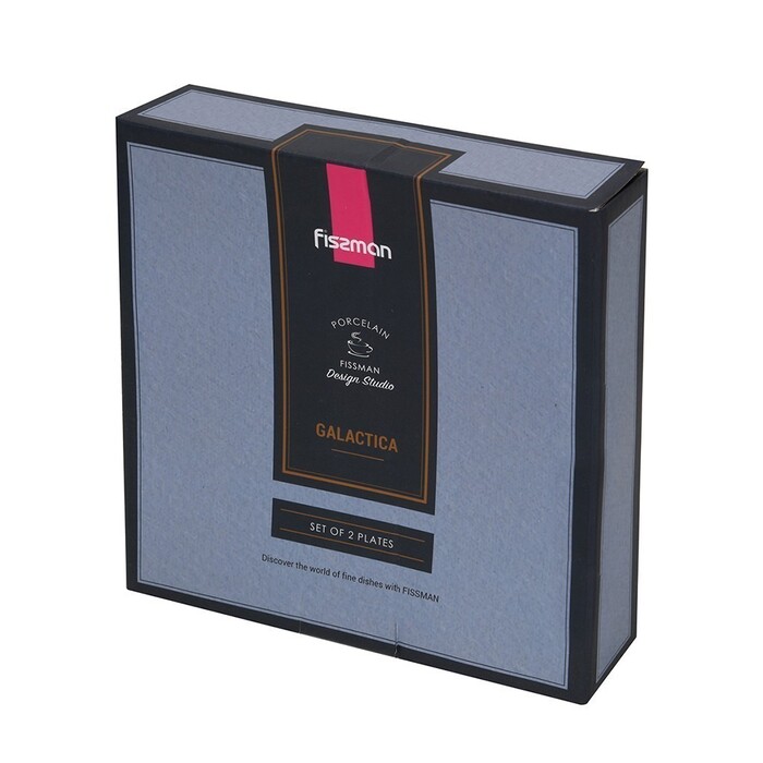 Набір Fissman з 2-х тарілок GALACTICA 21 см порцеляна (13631)