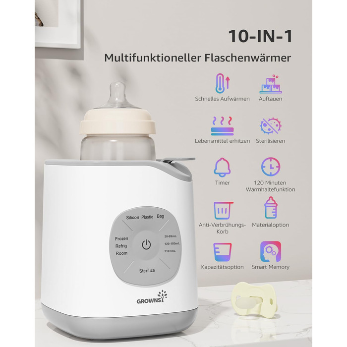 Підігрівач дитячих пляшечок 10 в 1 GROWNSY