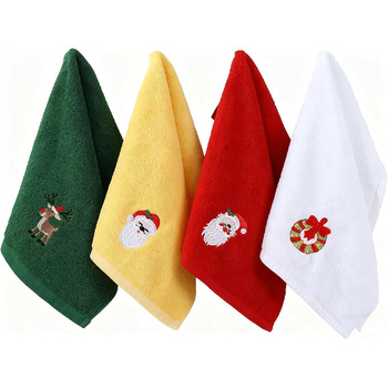 Набір із 4 різдвяних кухонних рушників 45 x 32 см Awleynz