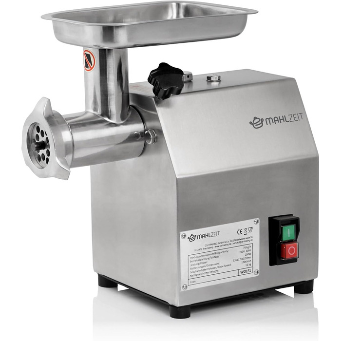 М'ясорубка професійна 250 Вт з насадками для ковбаси Mahlzeit