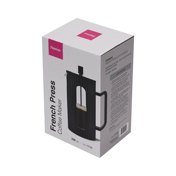 Заварювальний чайник Fissman з поршнем 350 мл скляна колба (9150)