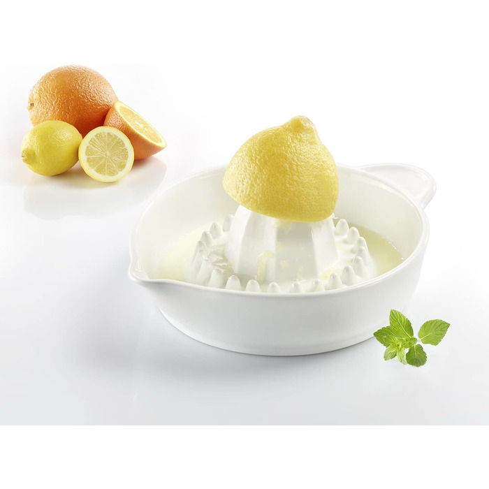 Соковижималка для цитрусових Westmark, Ємність 250 мл, З функцією сита та носиком, Керамічна, Біла, 30722260