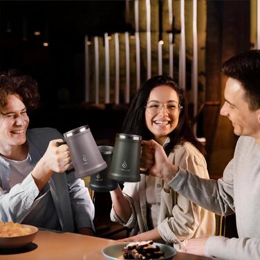 Термокухоль для пива 1 л сірий Ideus