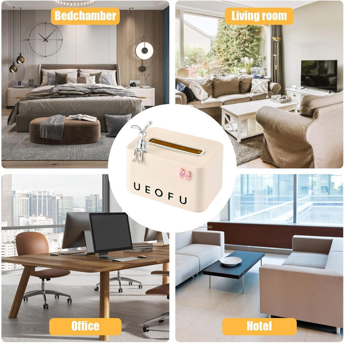 Диспенсер для серветок 18,8 x 12,5 x 10,4, бежевий Qurygin