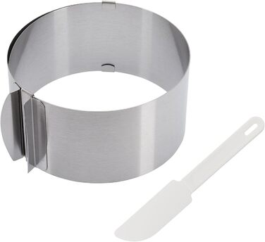 Кольцо для торта Westmark, очень высокое, Ø 16 30 см переменное, нержавеющая сталь, серебристый, 31312260 (набор из 2 шт., высота кольца для торта 8,5 см)